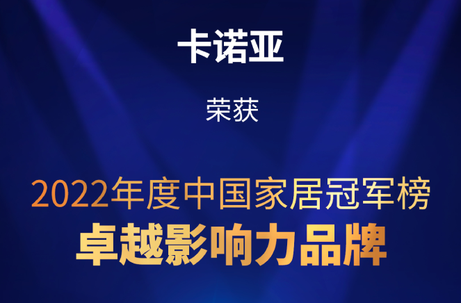 致敬卓越|91看片软件下载榮膺2022中國家居冠軍榜卓越影響力品牌大獎